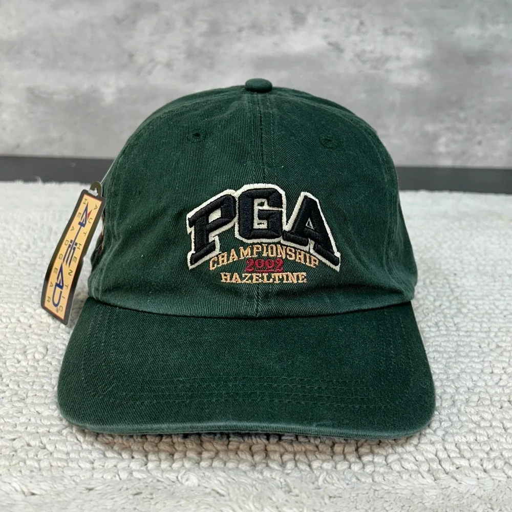 Vintage PGA Tour Golf Strap Back Hat OSFA Deadstock Golfing Dad Cap Hazeltine